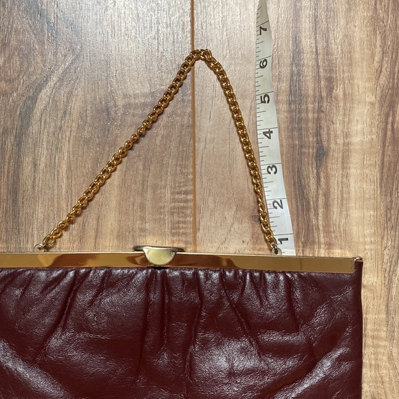 Vintage HL Harry Levine Burgundy Leather Clutch - Picture 14 of 16